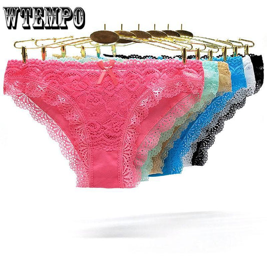 WTEMPO 6 Pcs/Lot Women Seamless Underwear Sexy Lace Lady Underwear Woman Panties
