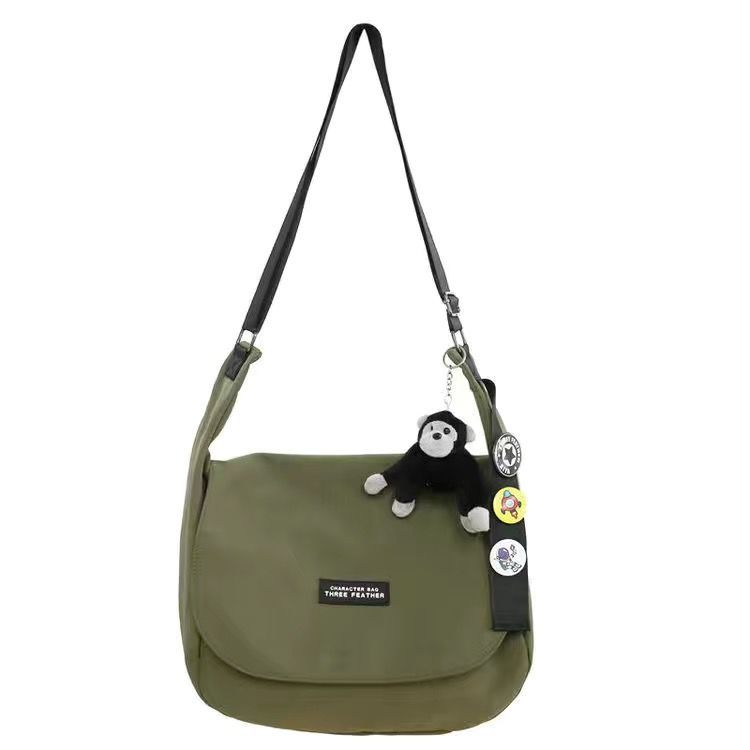 Messenger Bag Men's Japanese Casual Large-capacity Fashion Brand Shoulder Bag Ins Super Fire Boys Travel Simple Shoulder Bag Female