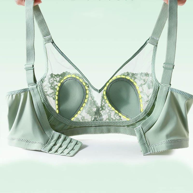 Thin Summer Bras Gather To Collect The Auxiliary Breasts To Prevent Sagging No Steel Ring Beautiful Back Bra Sexy Ultra-thin Bra