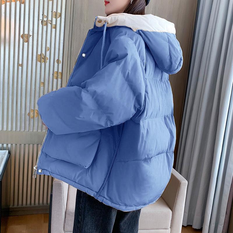 Autumn and Winter Short Hooded Cotton-padded Jacket Korean Style Loose Ins Style Fashion All-match Female Jacket