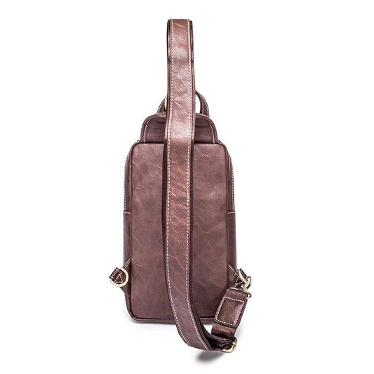 Chest Bag Men's Waterproof with Headphone Hole Messenger Bag Outdoor Sports Single Shoulder Bag