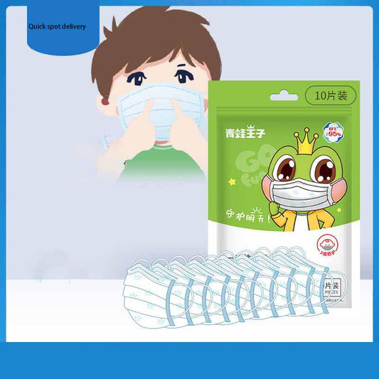 Baby masks disposable breathable dustproof protective mask thickened three layers of melt-blown