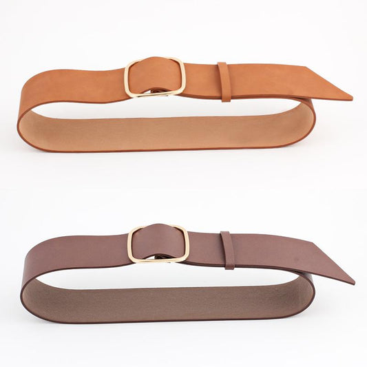 Concise Women Strap Pu Leather Casual All-match Women Waist Belt Wide Waistband