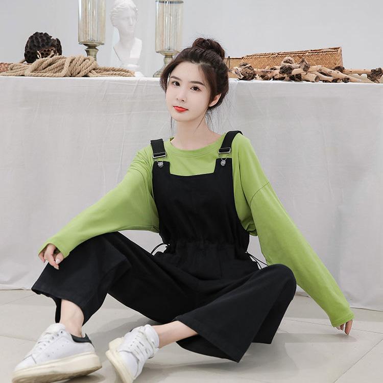 WTEMPO 1 Pcs Woman Summer Woman Jumpsuit Jeans Long Romper Pants Pockets Sleeveless Adjusted Overalls Jeans Trousers