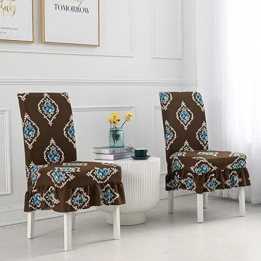 European-style Thickened High-end Elastic Chair Cover Four Seasons General Purpose Dining Table and Chair Cover Rectangular Fabric Chair Cover