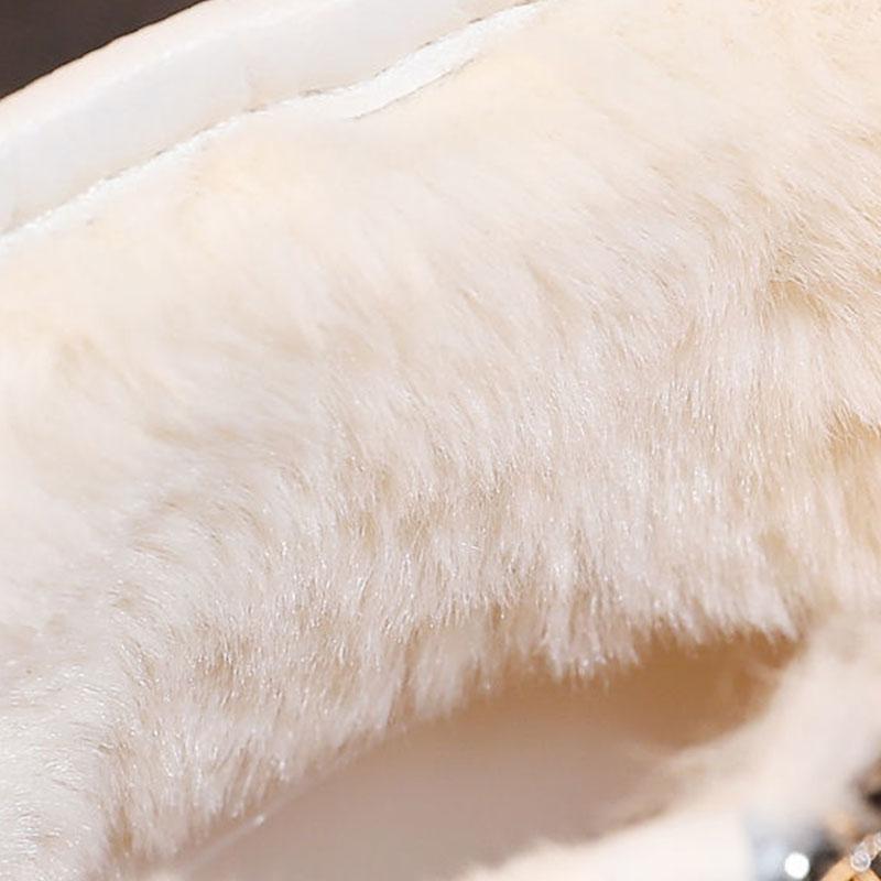 Women's Autumn and Winter Martin Boots Female Plus Size Low Thick Heel Plush Warm Short Boots