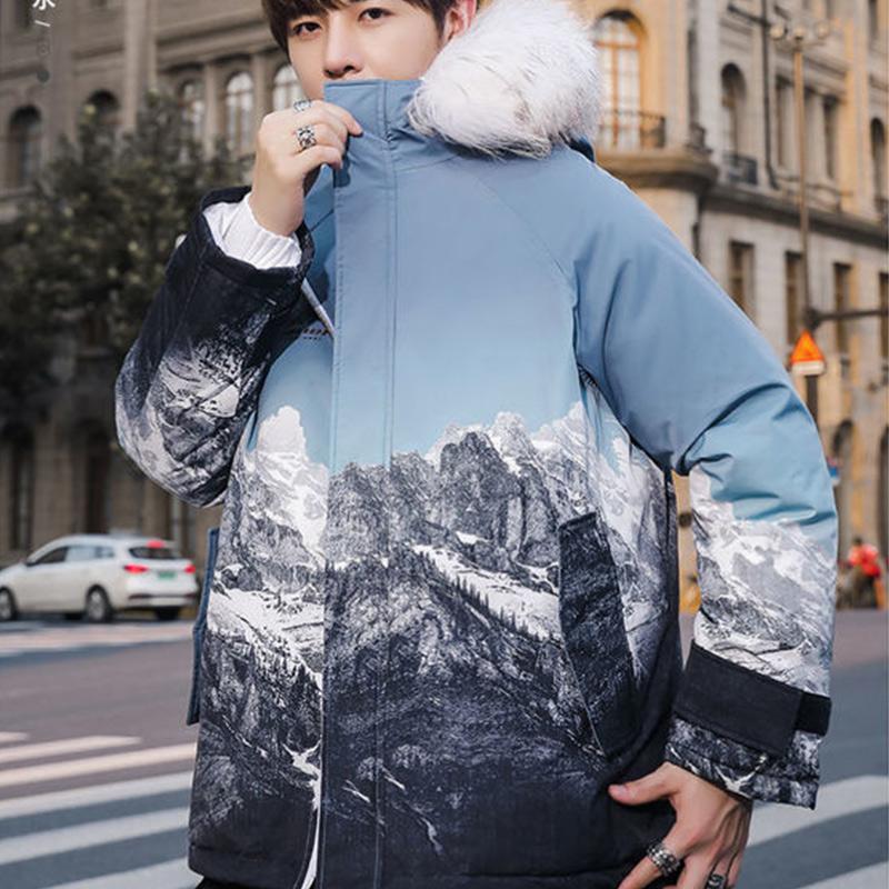 Winter Men's Cotton-padded Jacket Thickened Short Style Fashion Couple Down Padded Jacket
