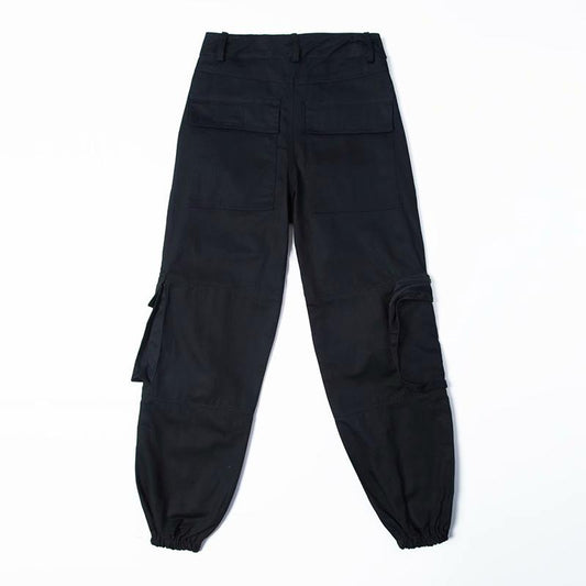 Baggy Womens Cargo Pants, Goth Trousers, Combat Pants, Gothic Clothing, Hip Hop High Waist Pocket Hip Hop Pants