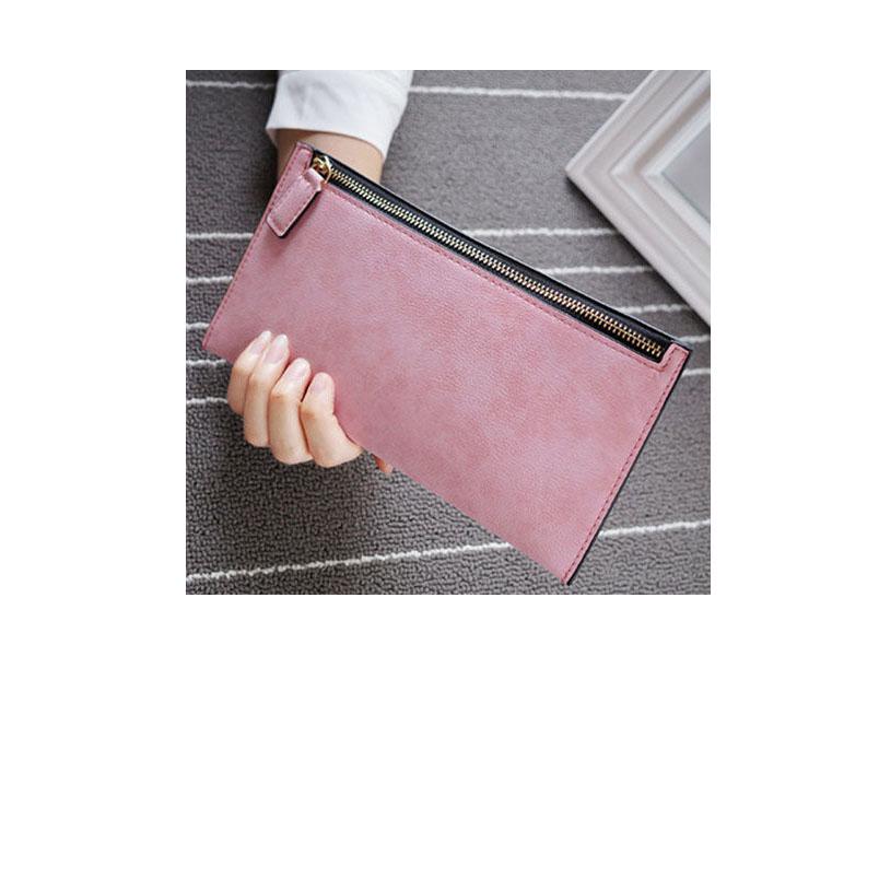 Ladies Wallet Zipper Multi-layer Simple Solid Color Large-capacity Coin Purse Card Holder