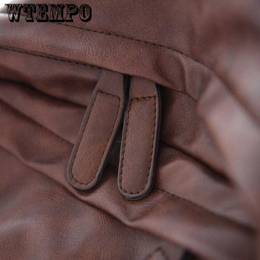 Laptop Leather Backpack Men Travel Casual School Backpack College Mochila masculina Backpack