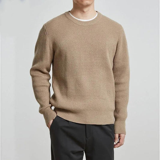 Winter Warm and Comfortable Waffle Trend Men's All-match Casual Sweater T-shirt Bottoming Shirt