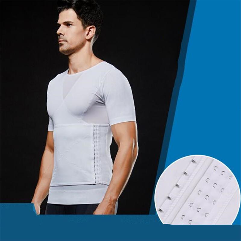Solid Vest Tank Top Sportswear Cotton Waist Cinchers Fashion Men Top Body Shaped Slim Waist Corset