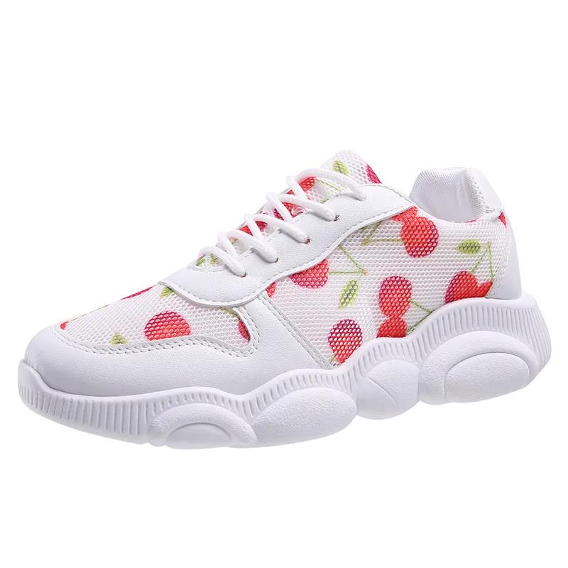 Cherry Shoes Female Students Korean Version of Breathable Net Shoes Female Cubs Sports Daddy Shoes