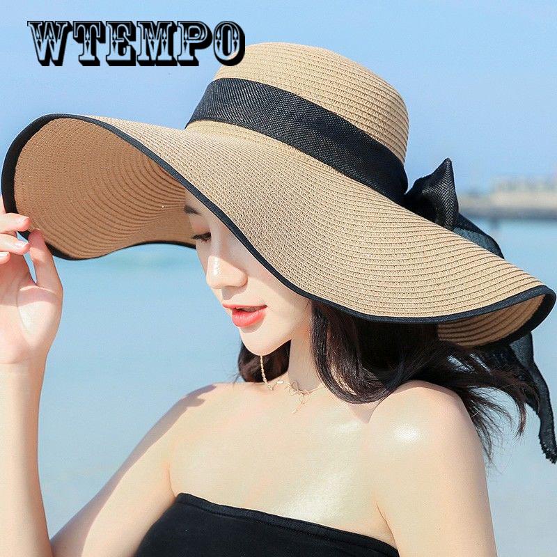 Sun hat sun hat foldable casual beach hat big hat hat female trend straw hat simple wild fashion
