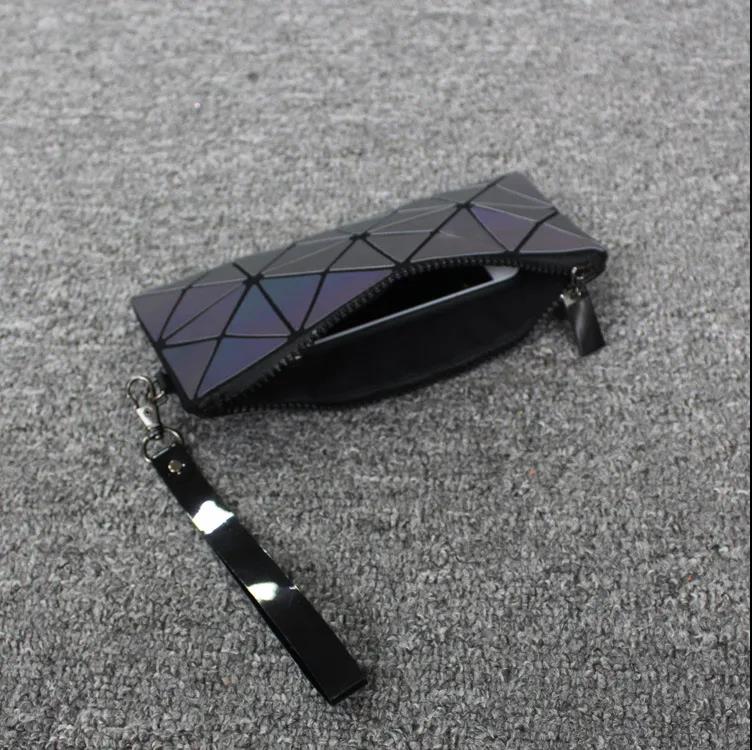 Luminous Women Clutches Bag Portable Large Capacity Wallets with Coin Pocket Zipper Purse