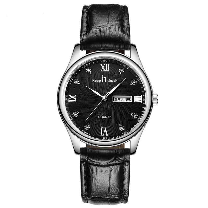 Mens Watch Business watch Ultra-thin Men's Leather Military Quartz Wrist Watch Elegant Bracelet