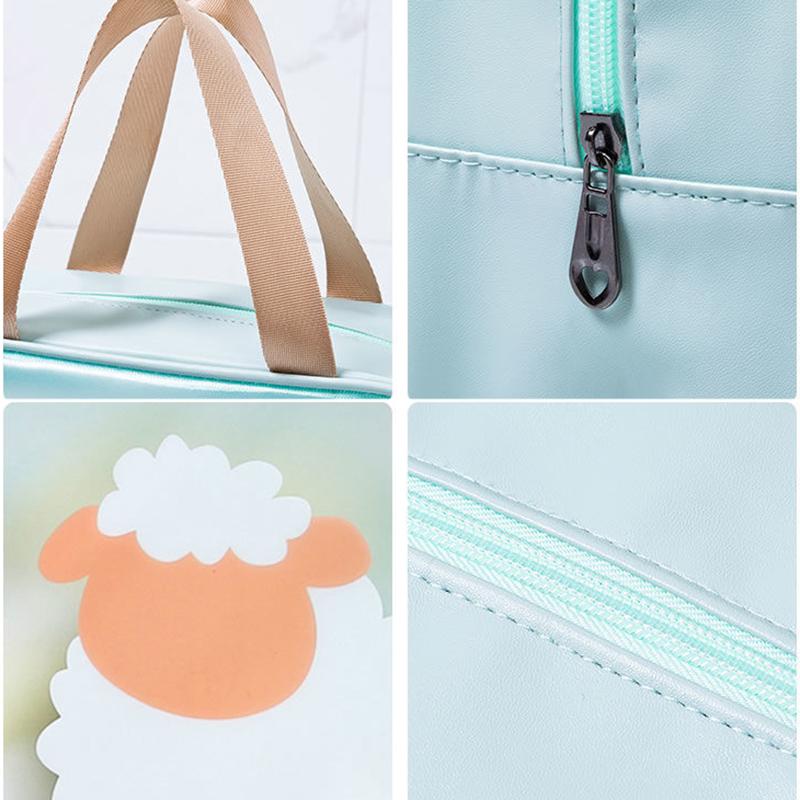 Dry and Wet Separation Toiletry Bag Cosmetic Bag Women Clear Handbag Waterproof for Bathing Swimming Beach Portable Transparent Bag