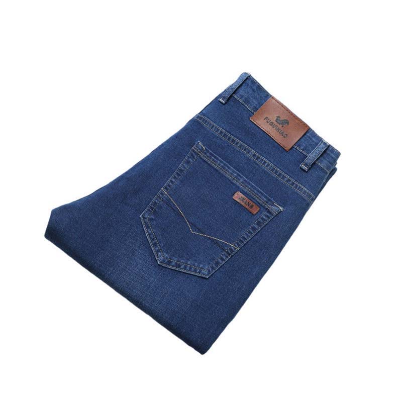 Spring and Autumn Elastic Jeans Men's Loose Casual Large Size All-match Jeans