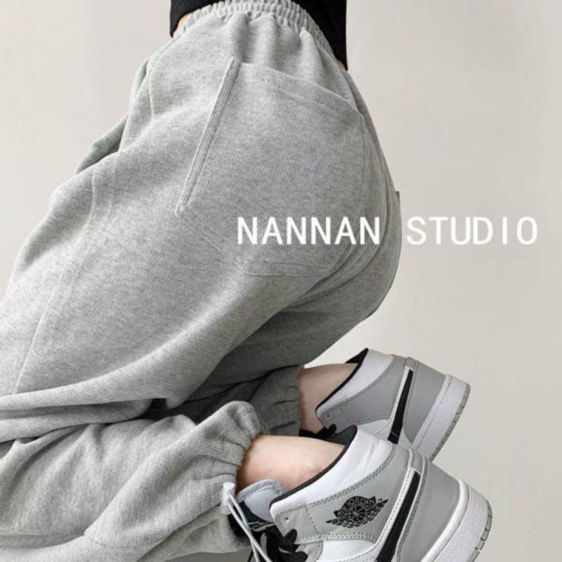 Drawstring Drawstring Pants Female Student Ins Harajuku Style High Waist Straight Casual Wide-leg Sports Harem Pants