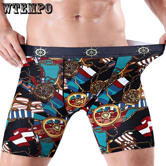 2pcs Long Men's Underwear Soft Boxers Cotton Boxer shorts Plus Size Underpants Breathable