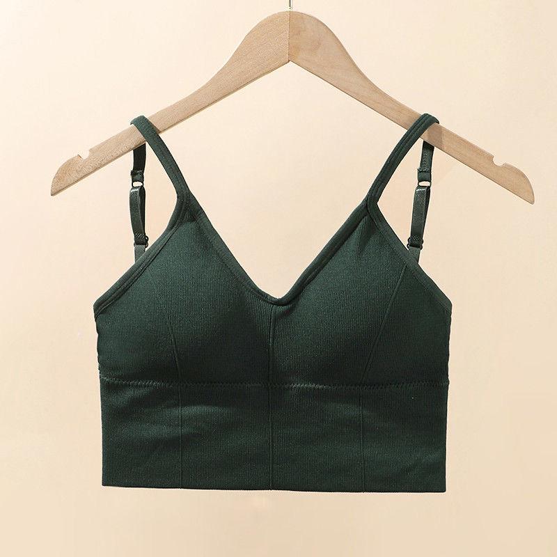 U-shaped Beautiful Back Small Suspender Belly Closing Vest Spring and Summer Bottoming Women's Underwear and Bra with Bra Cushion