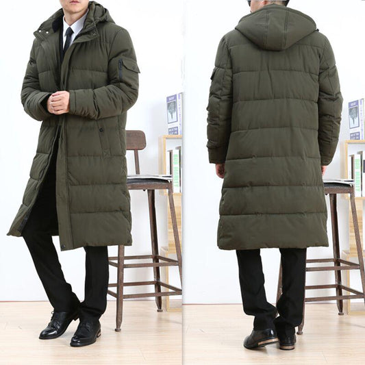 Men's Mid-length Down Jacket In Autumn and Winter, Plus Size Fashion Casual Jacket, Thick Warm Jacket