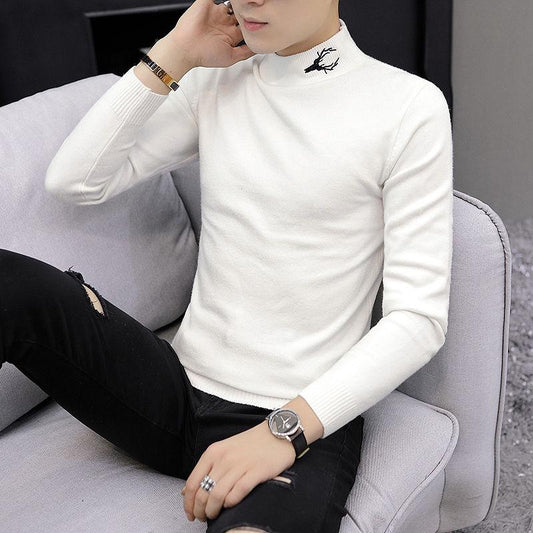 2019 Autumn Winter Men's Sweater Men Cashmere Sweater Casual Sweater Men's Slim Knitted Pullovers