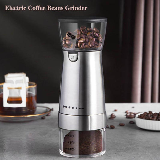 Electric Coffee Beans Grinder Home Small Crusher Stainless Steel Coffee Mill Can Be Charged Portable Automatic