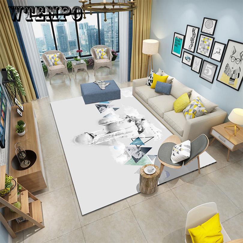Nordic Style Geometric Carpets for Living Room Soft Carpet Kids Bedroom Large Size Antiskid