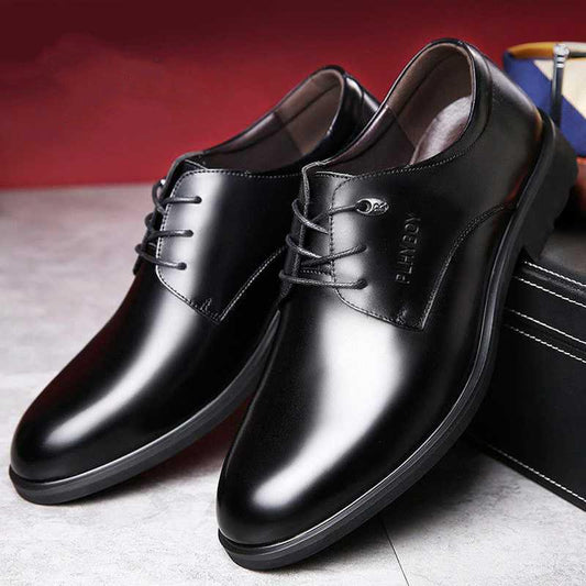 Men's Business Casual Leather Shoes Non-slip British Men's Shoes Breathable Work Men's Work Shoes