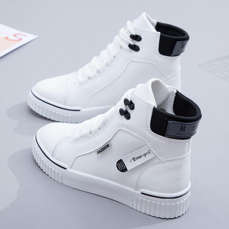 Spring and Autumn Fashion High-top Women's Shoes Korean Style All-match Sports Casual Shoes Student Tide Board Shoes