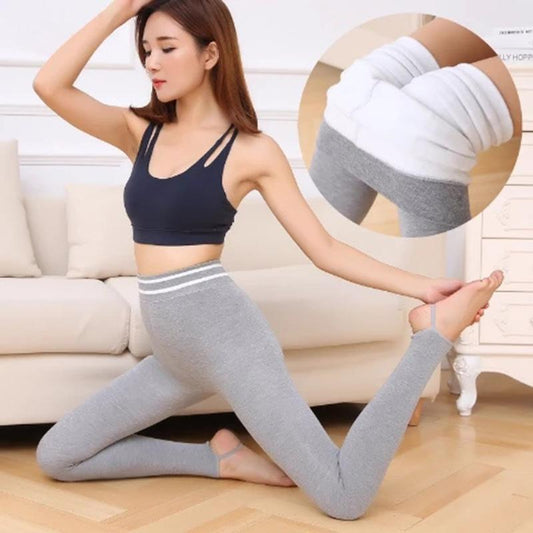 Women's Yoga Pants Thickened Plus Velvet Leggings Long Trousers Warm Pants Autumn and Winter Wear High Waist Slim Pants High Elastic Comfortable Pants