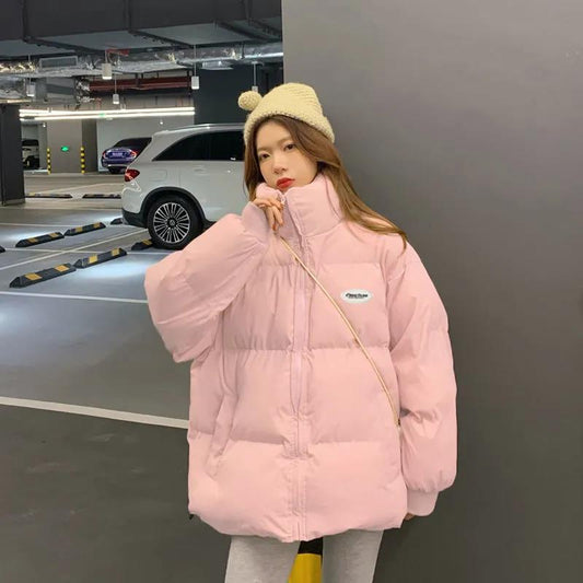 Women's Down Padded Jacket Short Padded Jacket Korean Style Loose Student Bread Coat Padded Jacket