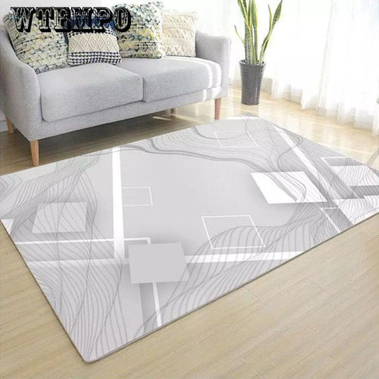 Nordic Carpet Living Hall Tea Sand Household Room Bedroom Full Area Crops Can Be Cleaned