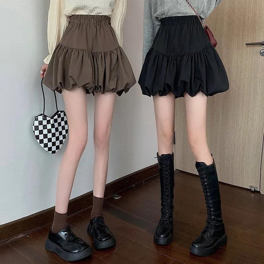 Design Sense Fluffy Short Skirt Autumn and Winter Chic Sweet Sexy Skirt A-line Bust Skirt Women's Clothing
