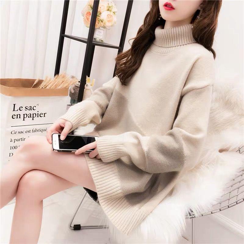 Thick Warm High-neck Women's Sweater Autumn and Winter Fashion Loose Casual Bottoming Shirt
