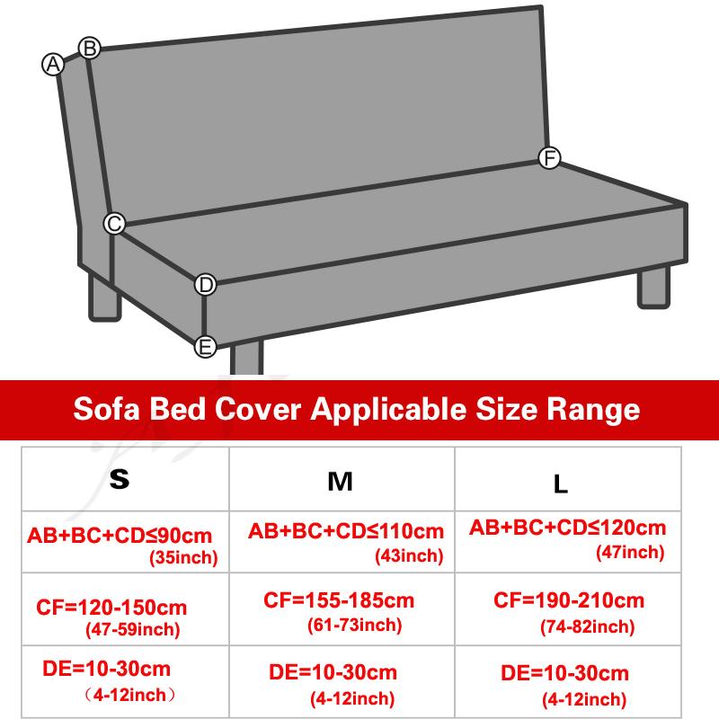 Plush Fabric Fold Armless Sofa Bed Cover Folding Seat Slipcover Thicker Covers Bench Couch Protector