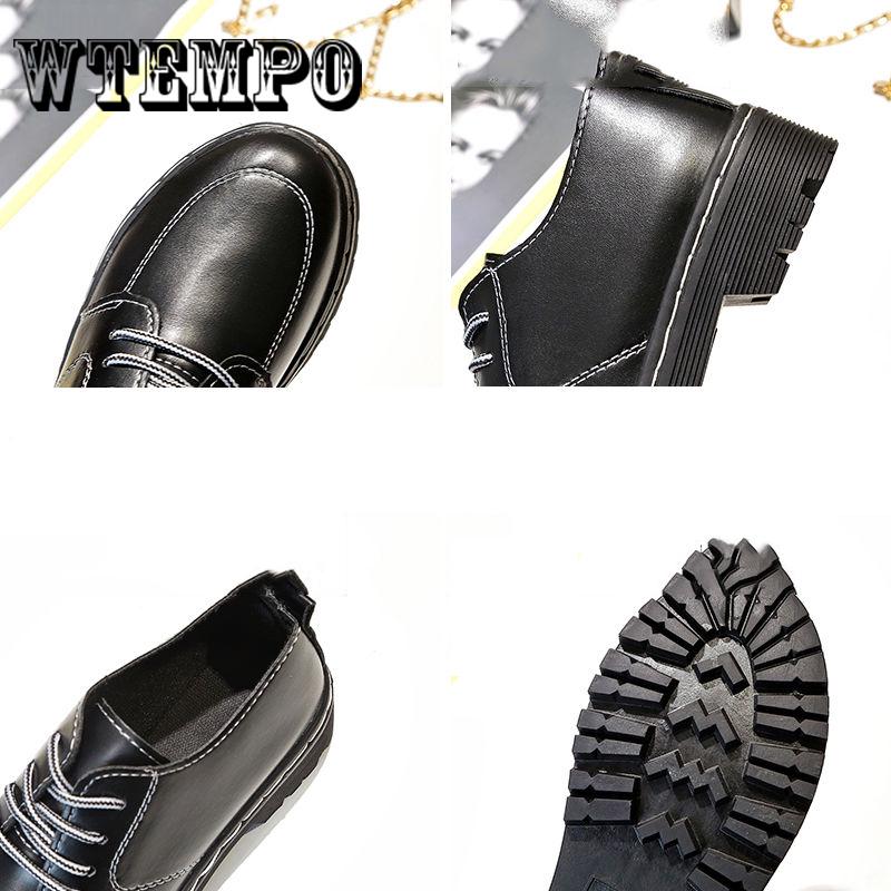 Shoes Student Casual Round Head Small Shoes Women British Thick Bottom Women's Shoes