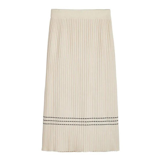 Women's Knitted Half-length Skirt Autumn and Winter Straight High Waist Slimming Loose Large Size A-line Large Skirt Thick Woolen Skirt