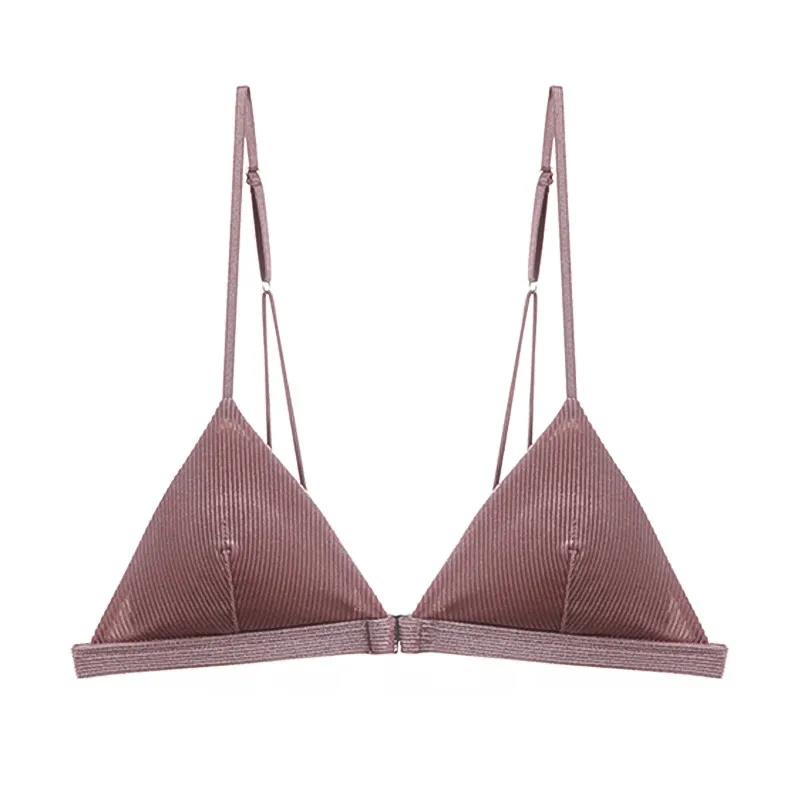 Front Buckle Rimless Beautiful Back Underwear Sexy Girl Traceless Bra Thin Upper Bra