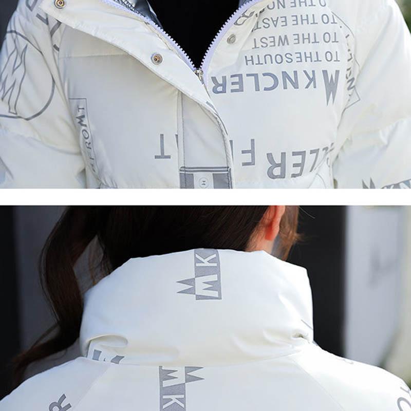 Glossy Disposable Cotton-padded Coat Women's Short Thick Down Padded Coat Loose Small Padded Jacket