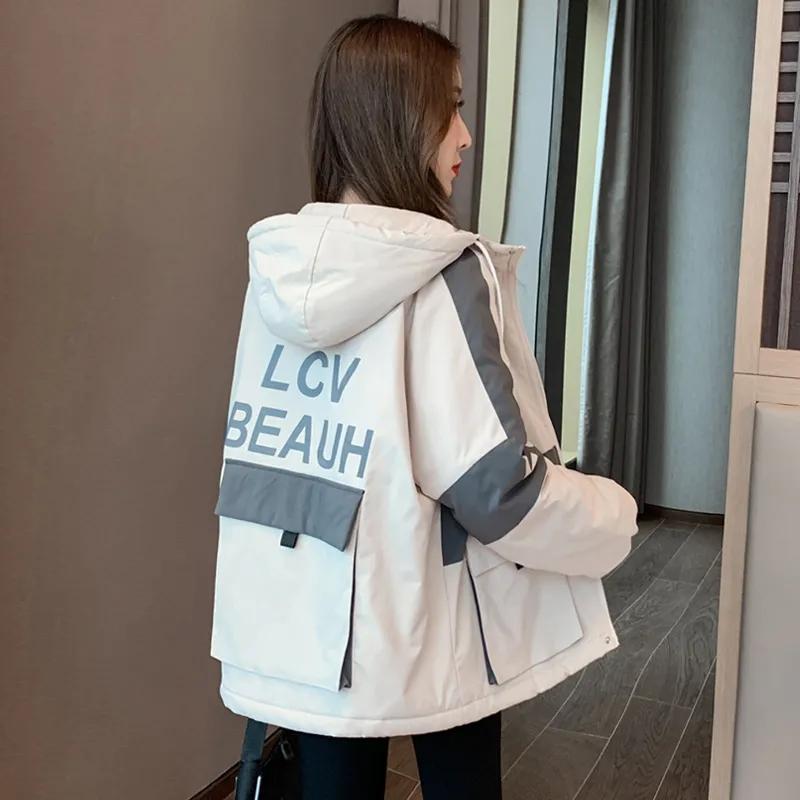 Women's Winter Workwear Padded Student Loose Korean Padded Jacket Short Down Padded Coat Warm Coat Casual Sports Coat