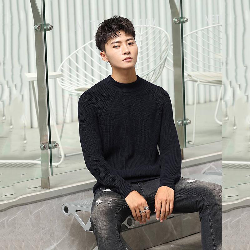 Winter High Neck Warm Sweater Men Turtleneck Brand Mens Sweaters Slim Fit Pullover Men Knitwear Male