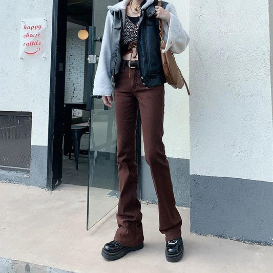 European and American Style High Waist Speaker Elastic Jeans Female Autumn Tight Weight Thin Retro Vertical Throttle Plus Micro-trousers Tide