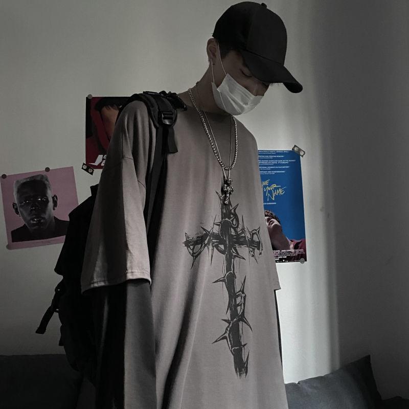 Gothic Goth Style Tshirt 2022 Mall Goth Tops Punk Long Sleeve Oversized T-shirt Japanese Streetwear Fashion Korean Style
