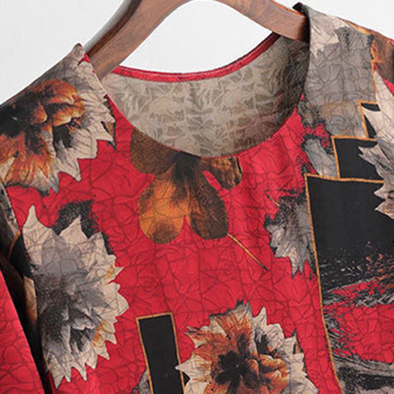 Ice Silk Fabric Loose Short-sleeved Shirt Everyday Casual Loose Comfortable T-shirt Women's Printed Round Neck Short-sleeved T-shirt