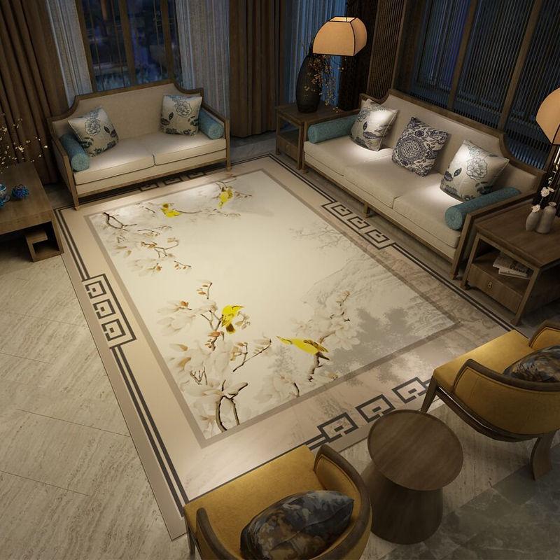 Chinese-style Household Pad Living Room Carpet Tea A Few Mats Chinese Style Book Room Bedroom Bedside Classical Wind Big Area Full