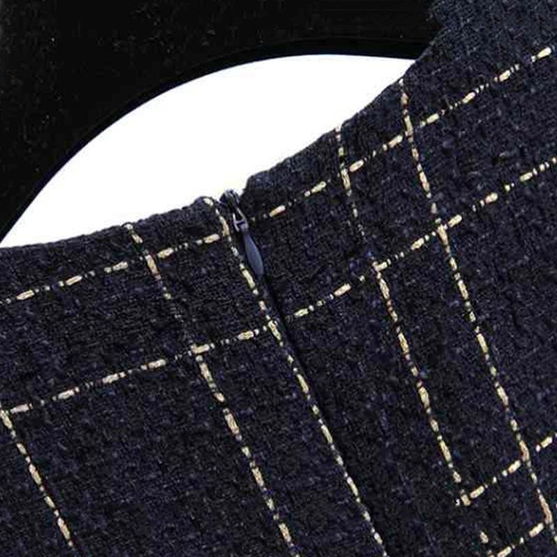 Fragrant Wind Jacket Skirt Suit Skirt Female Ladies Temperament Dress Two-piece Plaid Pattern Temperament Suit Elegant and Comfortable