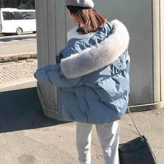 Winter All-match Short Padded Jacket Women's Loose Bread Clothes Thickened Student Padded Winter Jacket