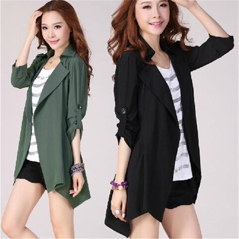 Casual Loose Designer Women Spring Trench Coat 2019 Full Sleeve Windbreaker short Autum Streetwear
